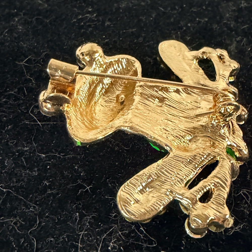 Colorful Frog Brooch with Crystals - Picture 3 of 3
